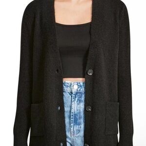 NWOT BB DAKOTA Black Button Cardigan Sweater size M